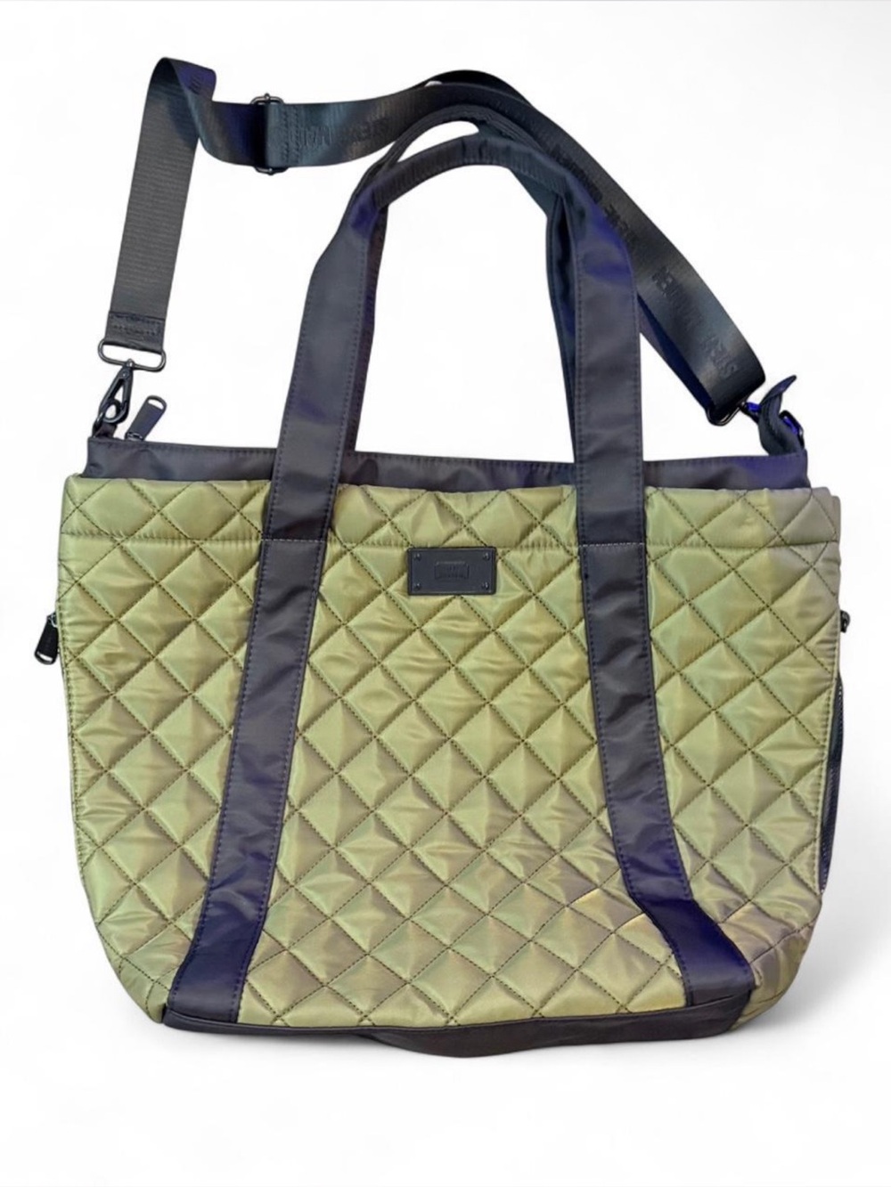 Steve Madden Women’s Olive Green Quilted Weekender Tote Vacation School Bag